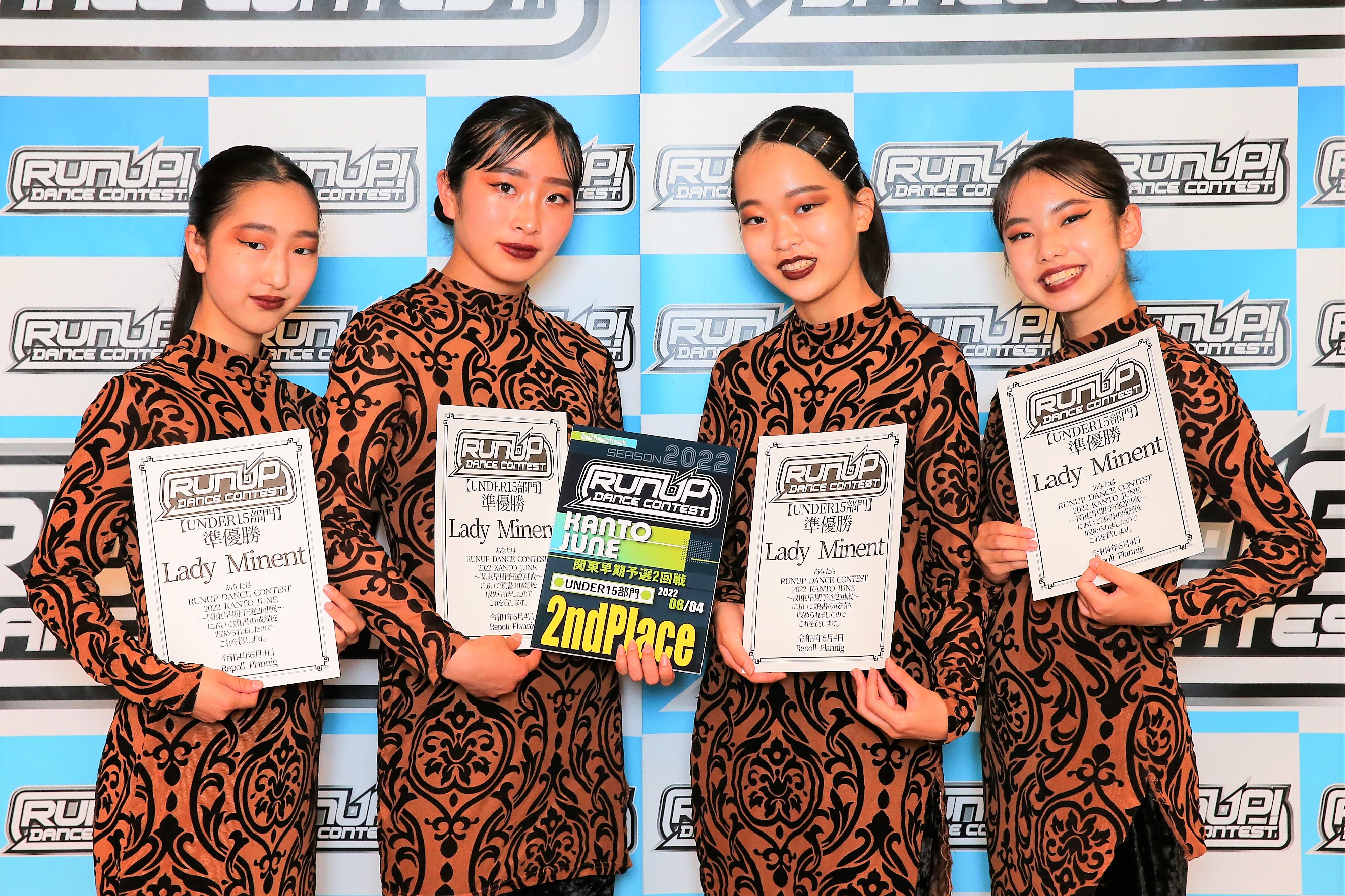 RUNUP 2022 KANTO JUNE UNDER15部門 準優勝 Lady Minent