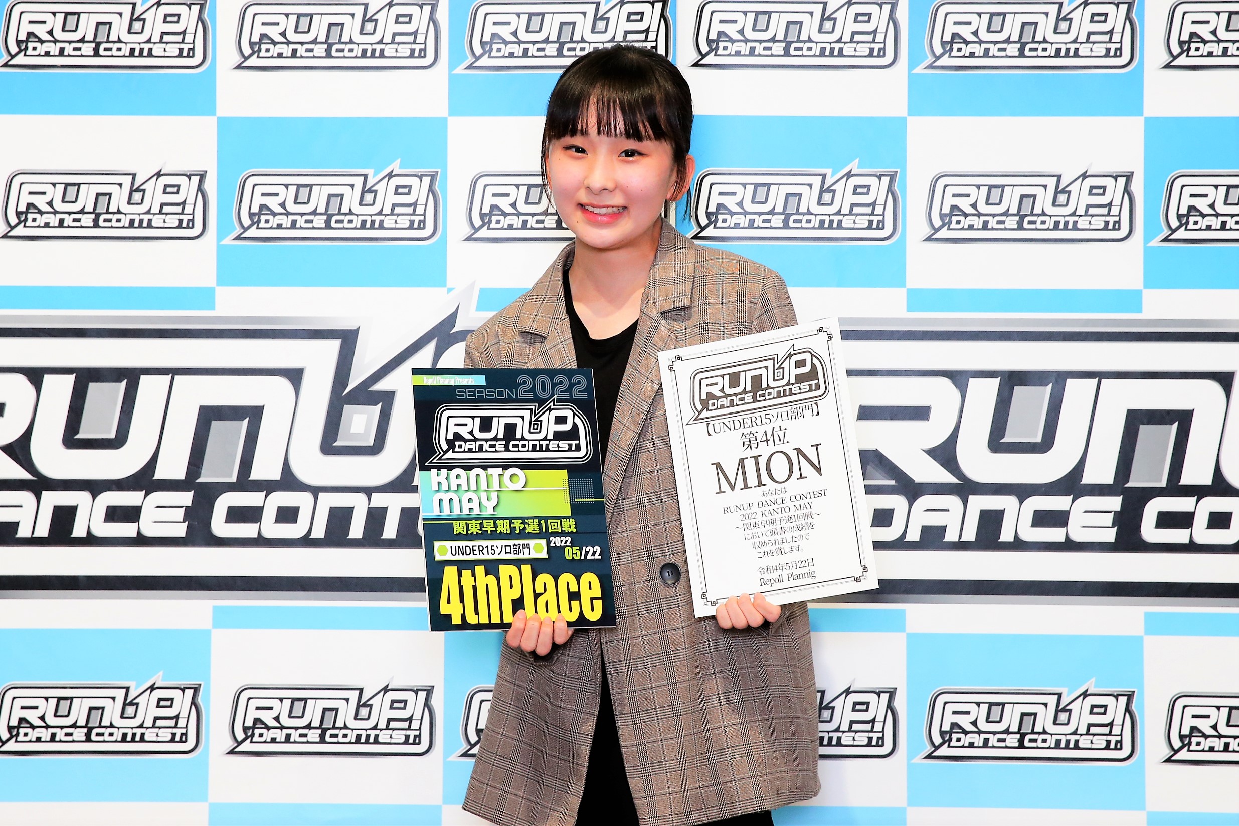 RUNUP 2022 KANTO MAY UNDER15ソロ部門 第4位 MION