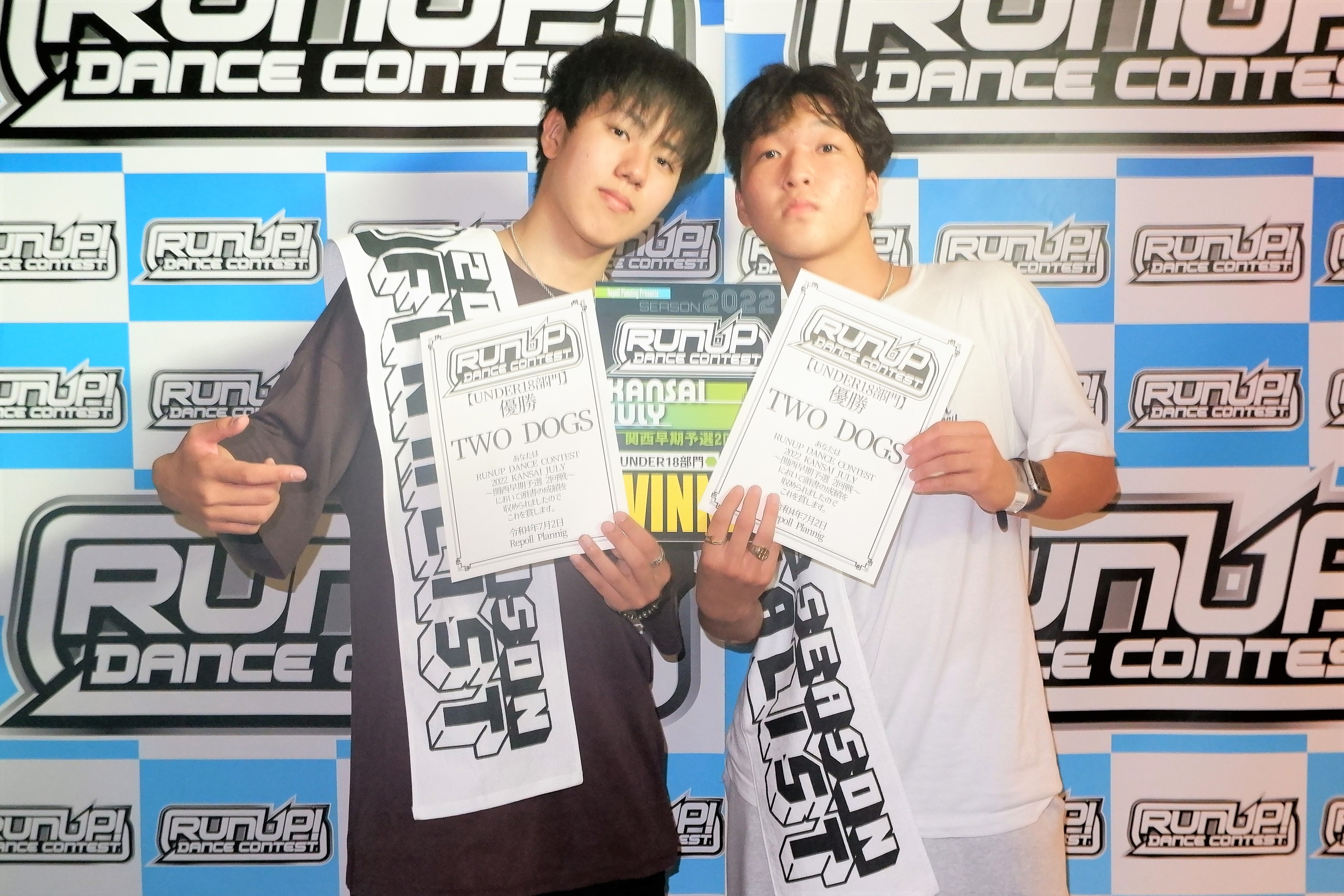 RUNUP 2022 KANSAI JULY UNDER18部門 優勝 TWO DOGS