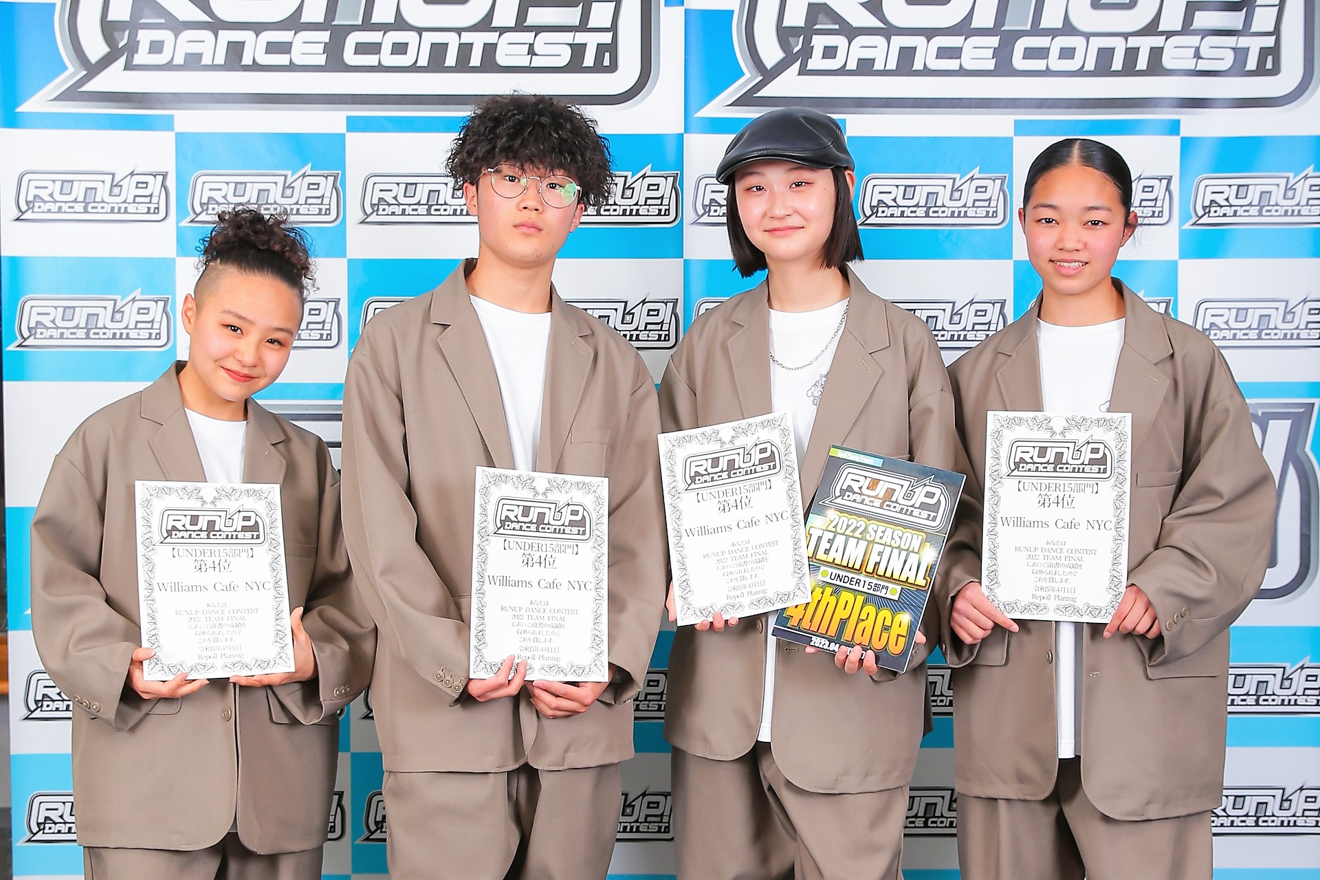 RUNUP 2022 TEAM FINAL UNDER15 第4位 Williams Cafe NYC