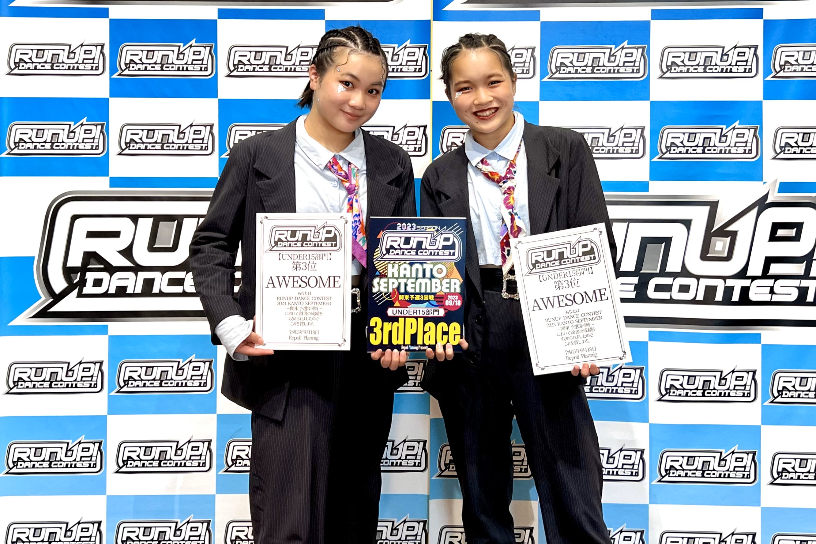 RUNUP 2023 KANTO SEPTEMBER UNDER15 第3位 AWESOME